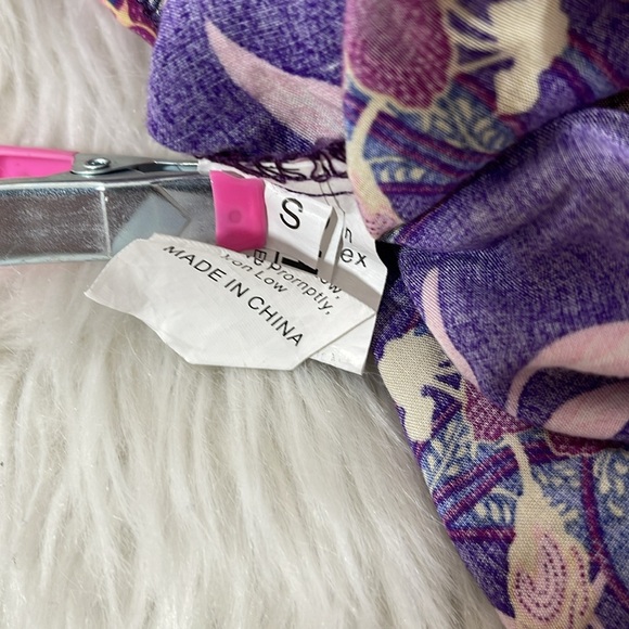 SHEIN Boho Floral Print V-Neck Maxi Flowy Dress Size Small - Picture 8 of 11